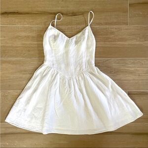 Wilfred Aritzia White Mini A Line Dress Size 00 or XXS